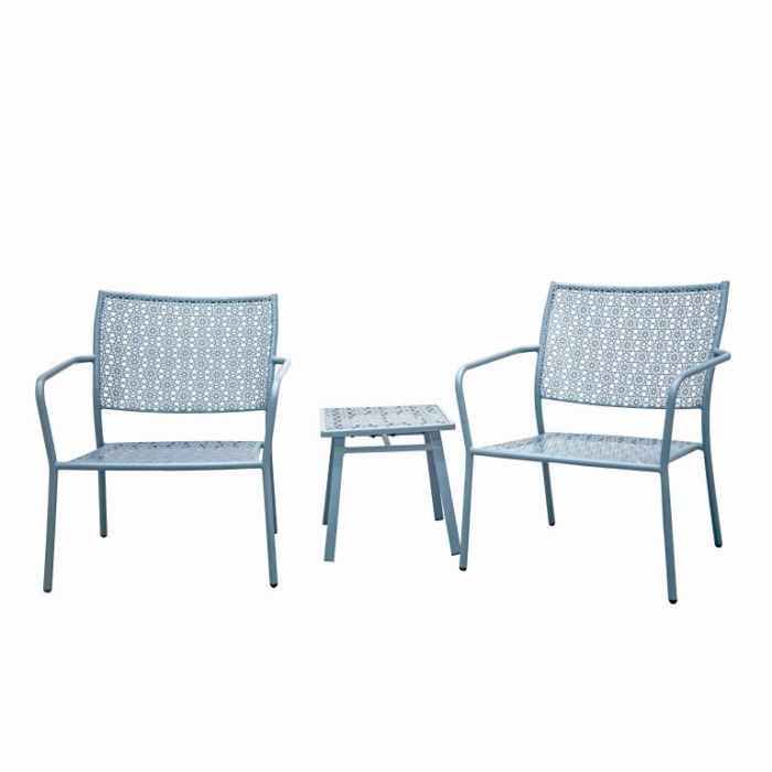 FP Collection Alfresco Outdoor 2 Seater Balcony Setting Grey  ] 184712 - Flower Power