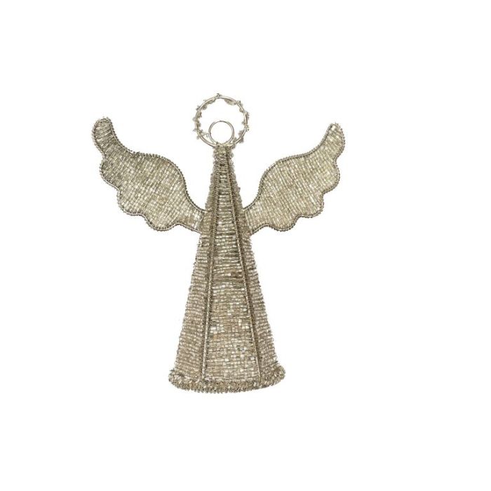 FP Collection Christmas Bead Angel Tree Topper Silver  ] 190097 - Flower Power