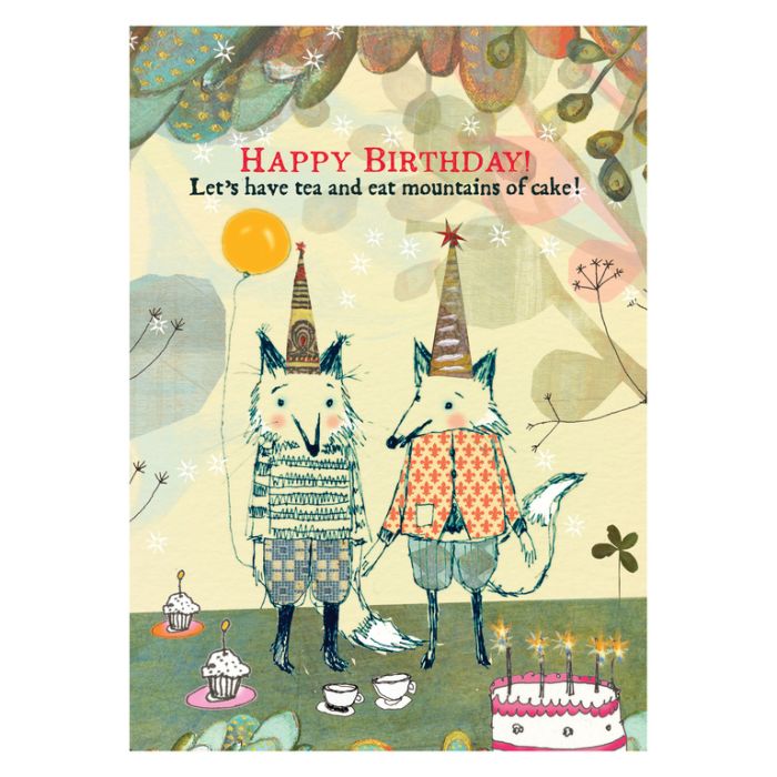 Almanac Gallery Birthday Tea & Cake Card  ] 810028174375 - Flower Power