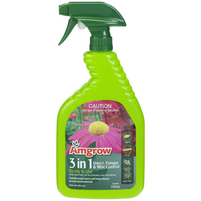 Amgrow 3 in 1 Insect, Fungus & Mite Control Ready To Use  ] 9310943810156 - Flower Power