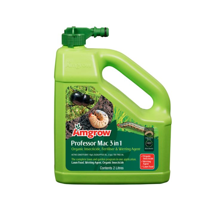 Amgrow Professor Mac 3 in 1 Organic Insecticide, Fertiliser & Wetting Agent Hose-On 2 Litre  ] 9310943824405 - Flower Power