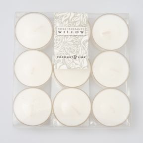 FP Collection Willow Coconut & Lime Tealight Candles White